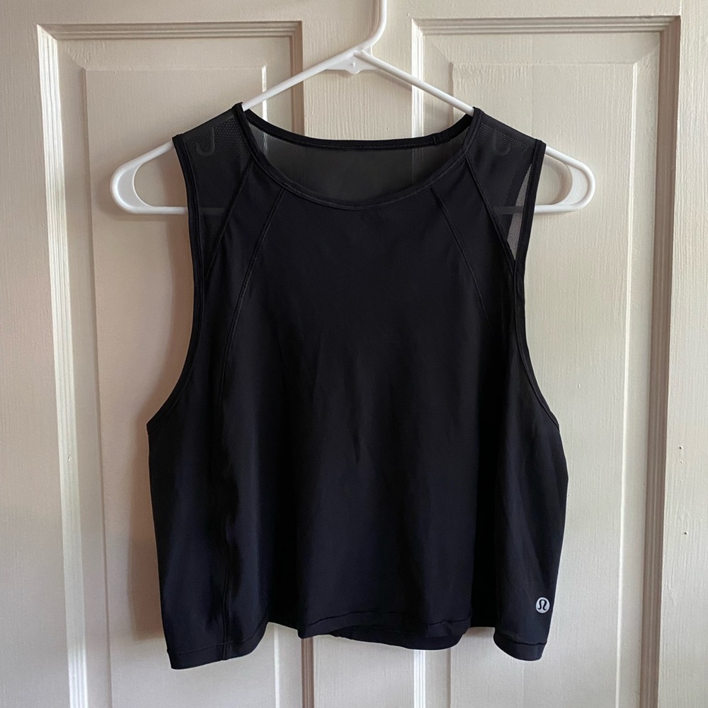 Lullulemon sculpt cropped tank sz.8 in black